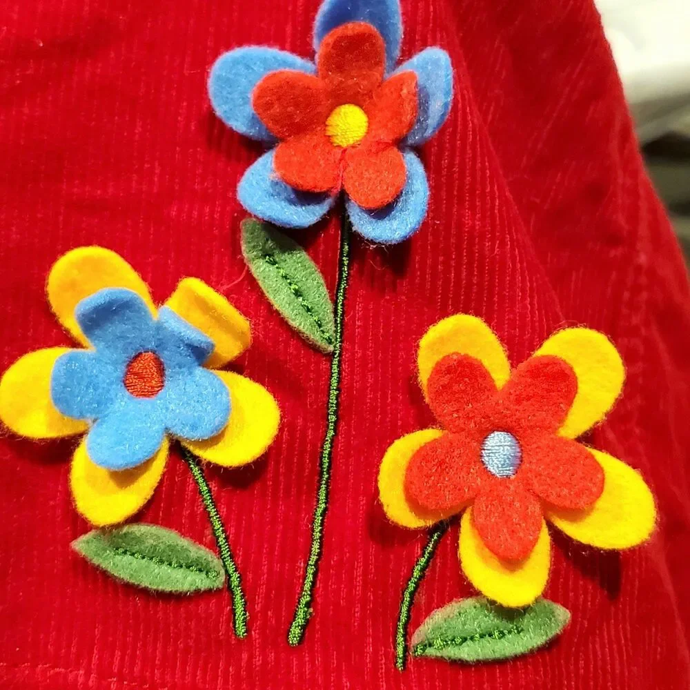 Vintage Samara 2T Corduroy overall dress